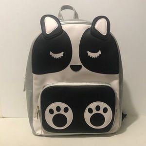Luv Betsey by Betsey Johnson Backpack 12x5x16” Kitty Design Black Silver New
